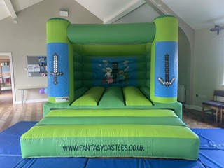Minecraft bouncy castle in Shrewsbury